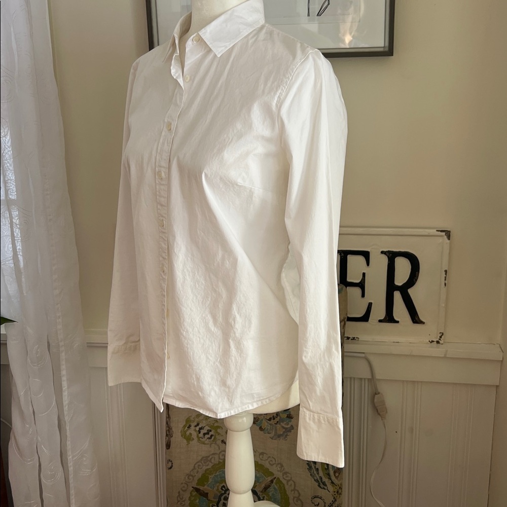 J. Crew Stretch Perfect Cotton Blend Shirt - Picture 2 of 6